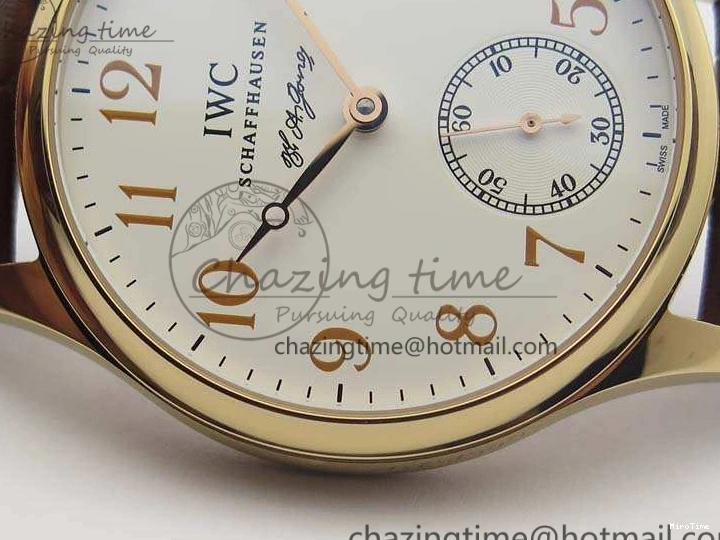 MIROTIME 0818 Effortless Portuguese Fa Jones IW544201 RG GSF 1:1 Best Edition White Dial On Leather Strap 7228